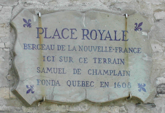 Plaque commémorative, Québec (Photo : R. Duvick)